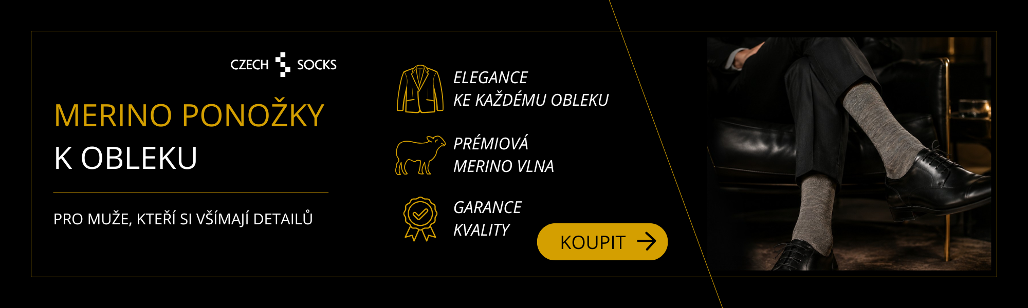 merino ponožky k obleku vyrobeny v česku